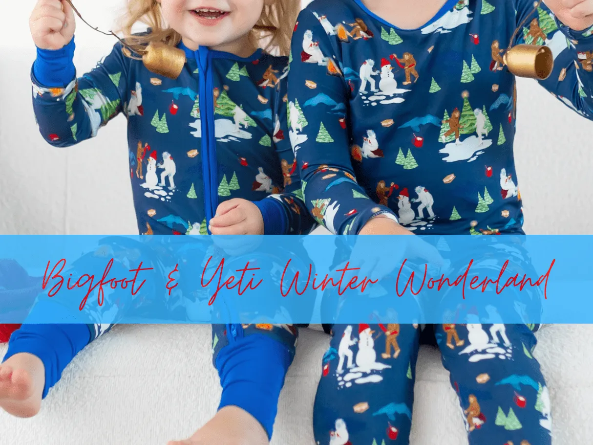 Bigfoot & Yeti Winter Wonderland Long Sleeve Pajama Set (2T-12Y)