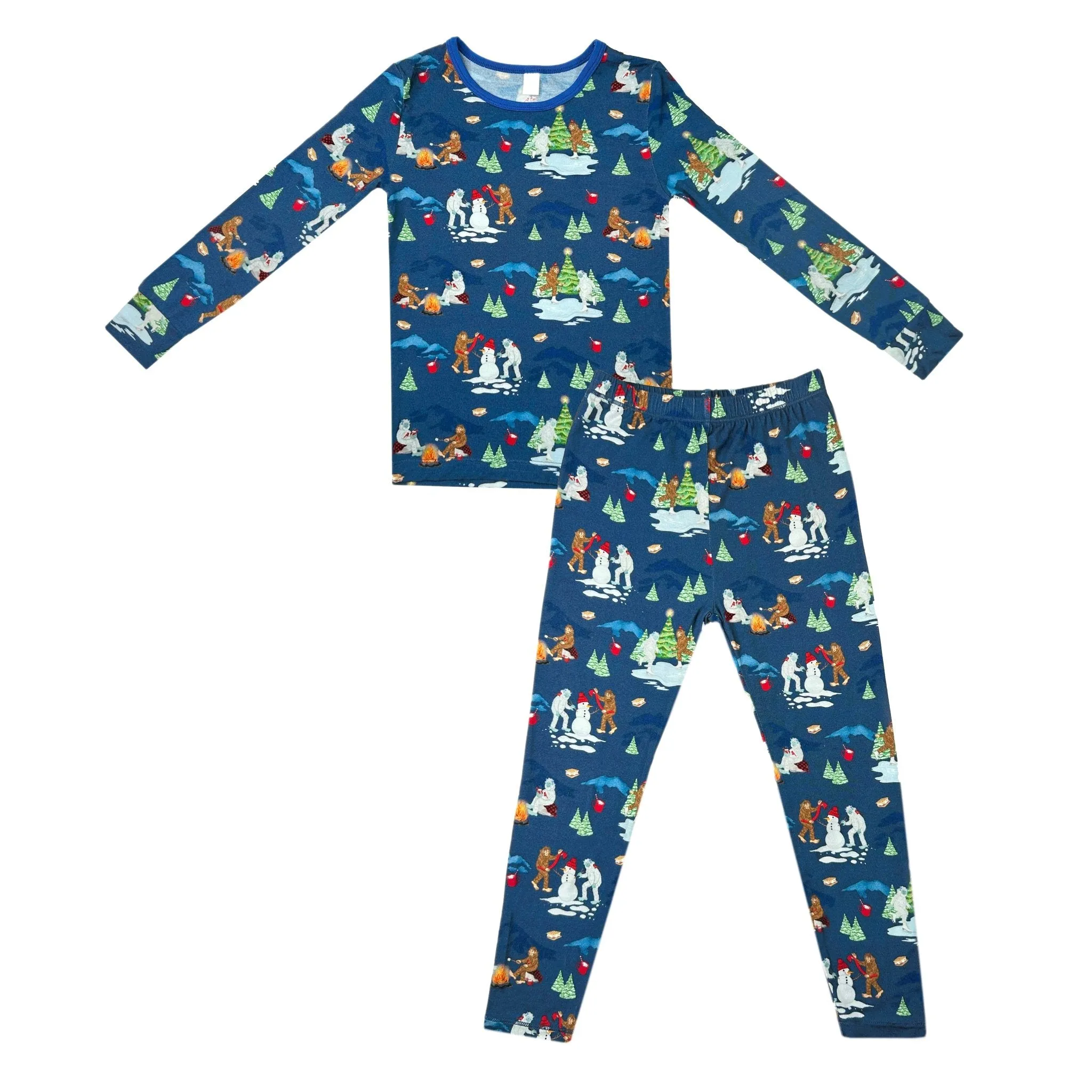 Bigfoot & Yeti Winter Wonderland Long Sleeve Pajama Set (2T-12Y)