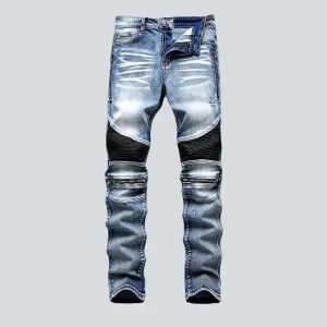 Biker jeans with side zippers