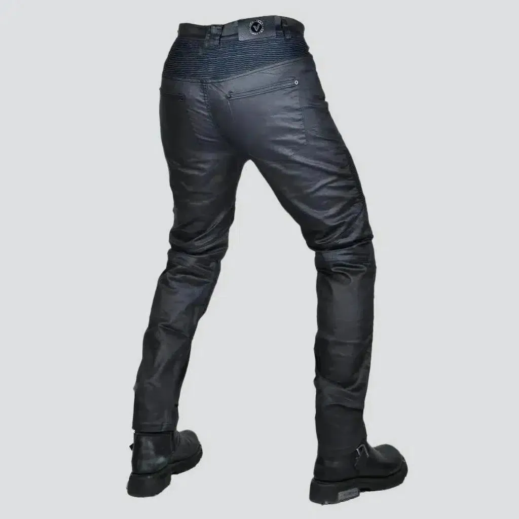 Biker men's wax jeans