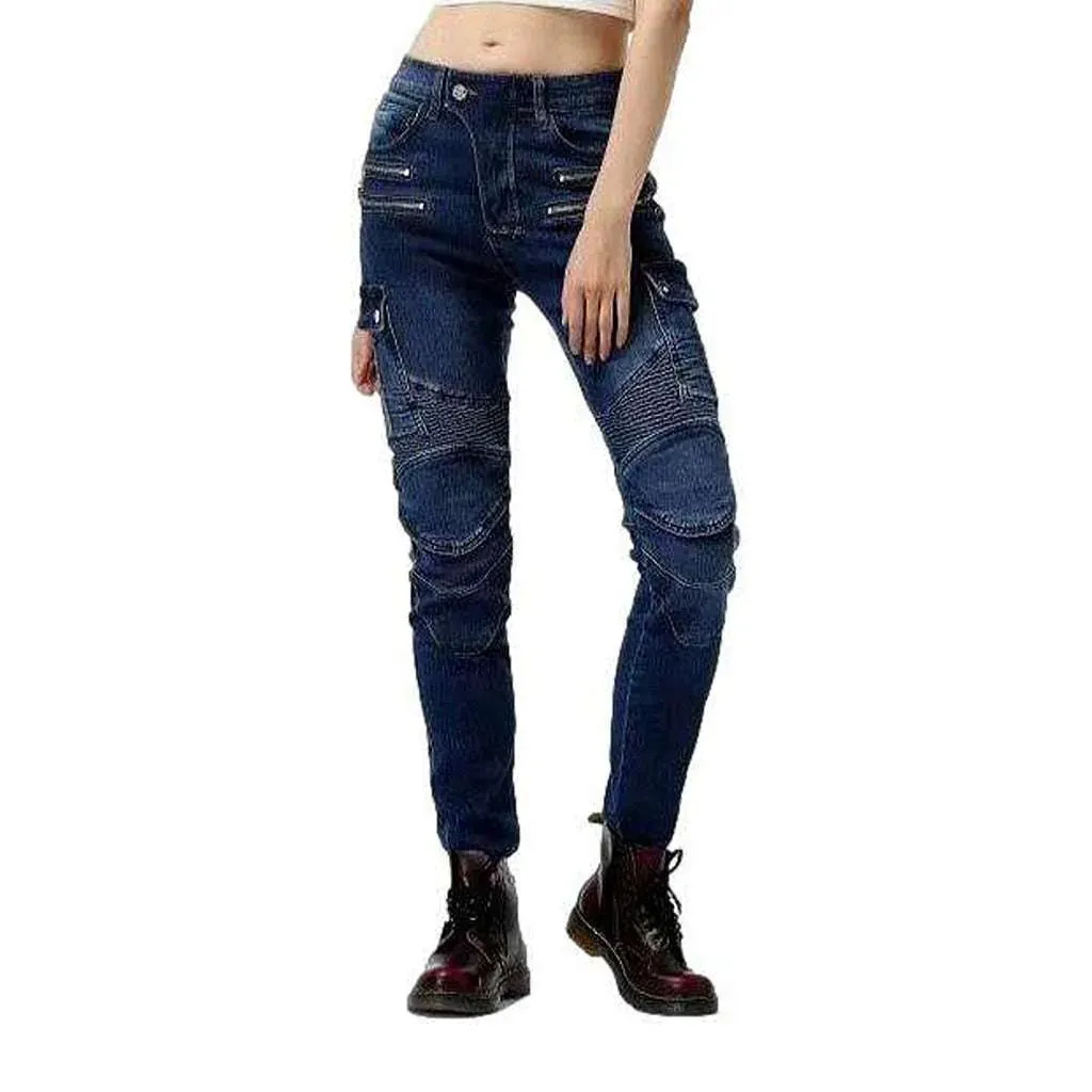 Biker protective jeans
 for women