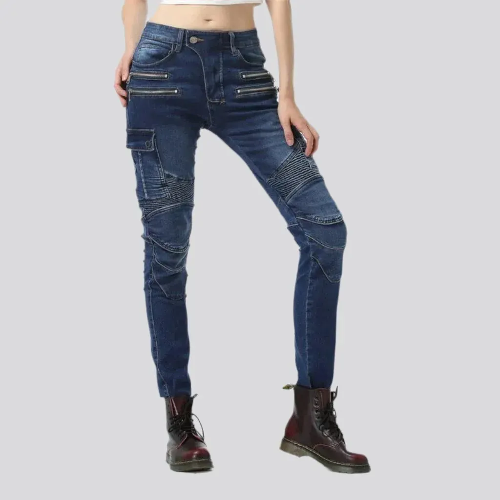 Biker protective jeans
 for women