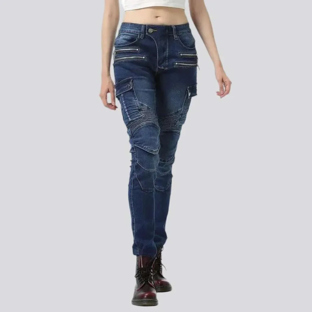 Biker protective jeans
 for women