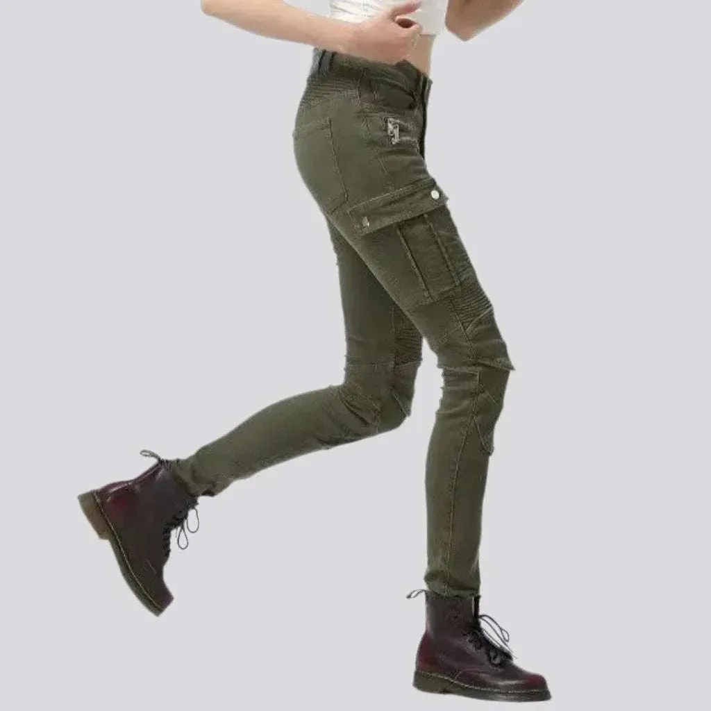 Biker protective jeans
 for women