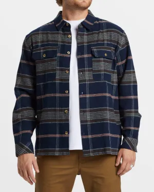 Billabong Offshore Long Sleeve Flannel Shirt - NAVY