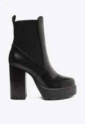 Billie Platform  Leather Bootie