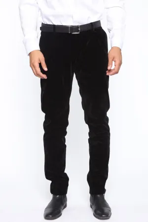 Billie Velvet Trouser Pant - Black