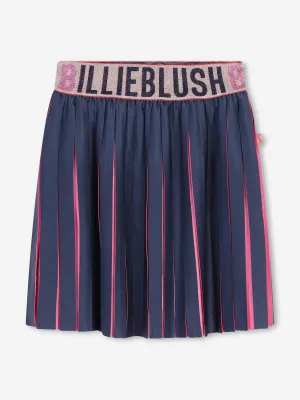 Billieblush Girls Pleated Skirt in Navy