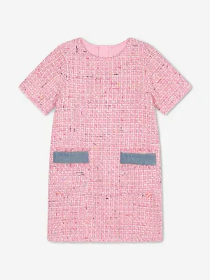 Billieblush Girls Tweed Dress in Pink