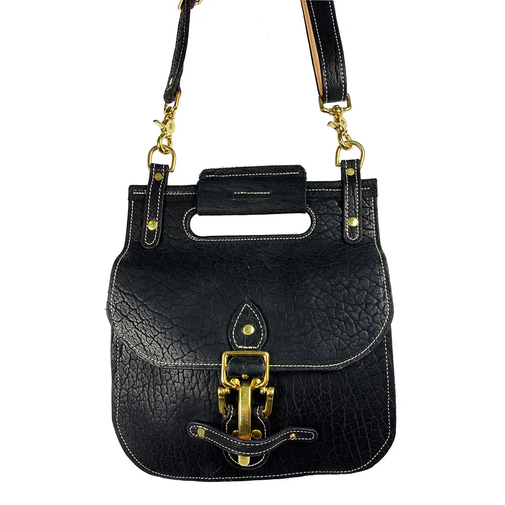 Billy Sunday Bison Leather w/ Brass Hardware Cross-Body Saddlebag