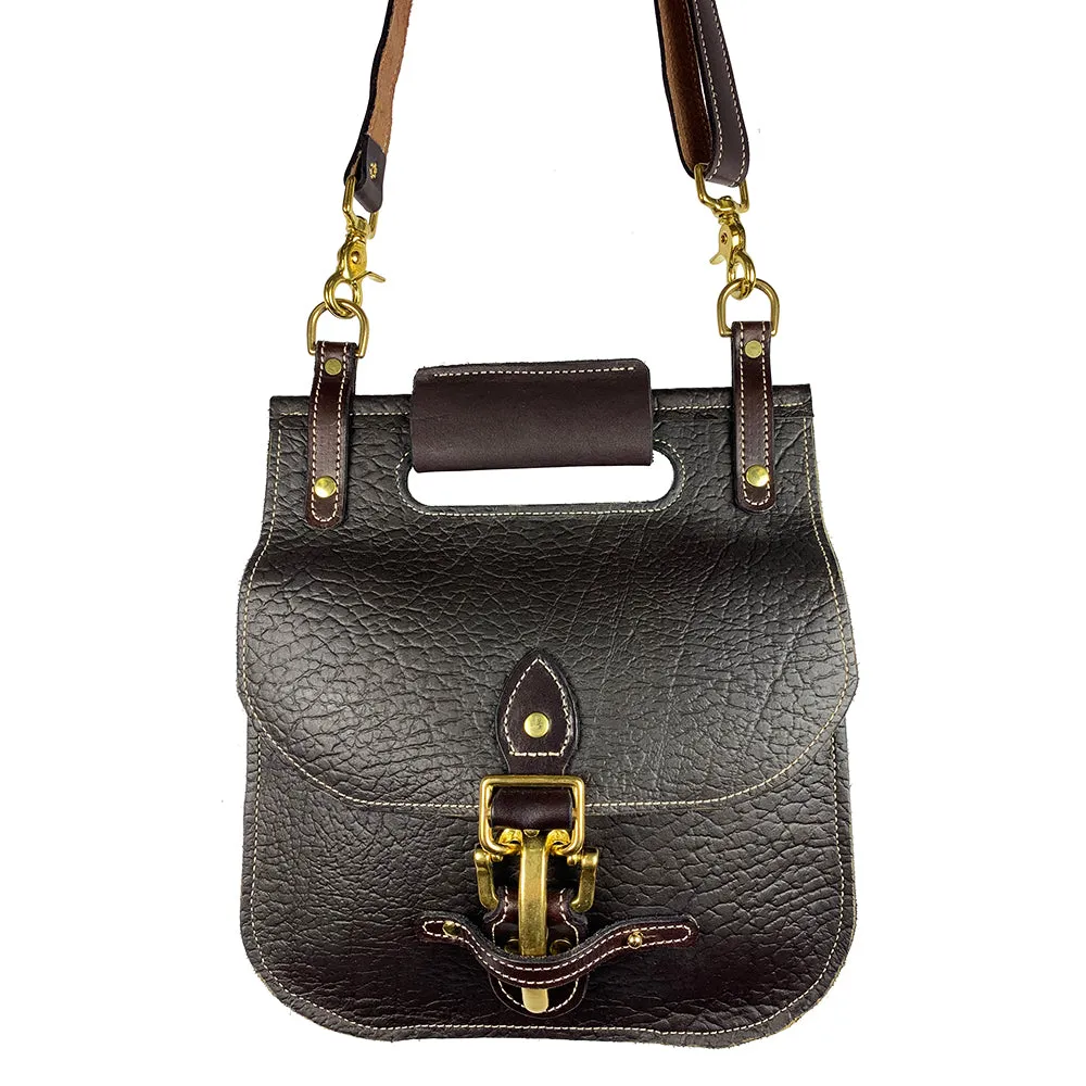 Billy Sunday Bison Leather w/ Brass Hardware Cross-Body Saddlebag