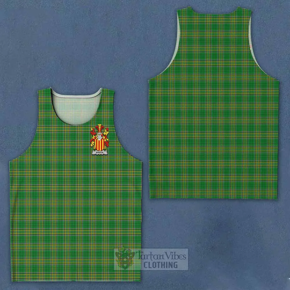 Bindon Irish Clan Tartan Men's Tank Top with Coat of Arms