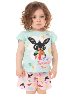 Bing Bunny Bing Girls Blue Short Sleeve Short Leg Pyjama Set