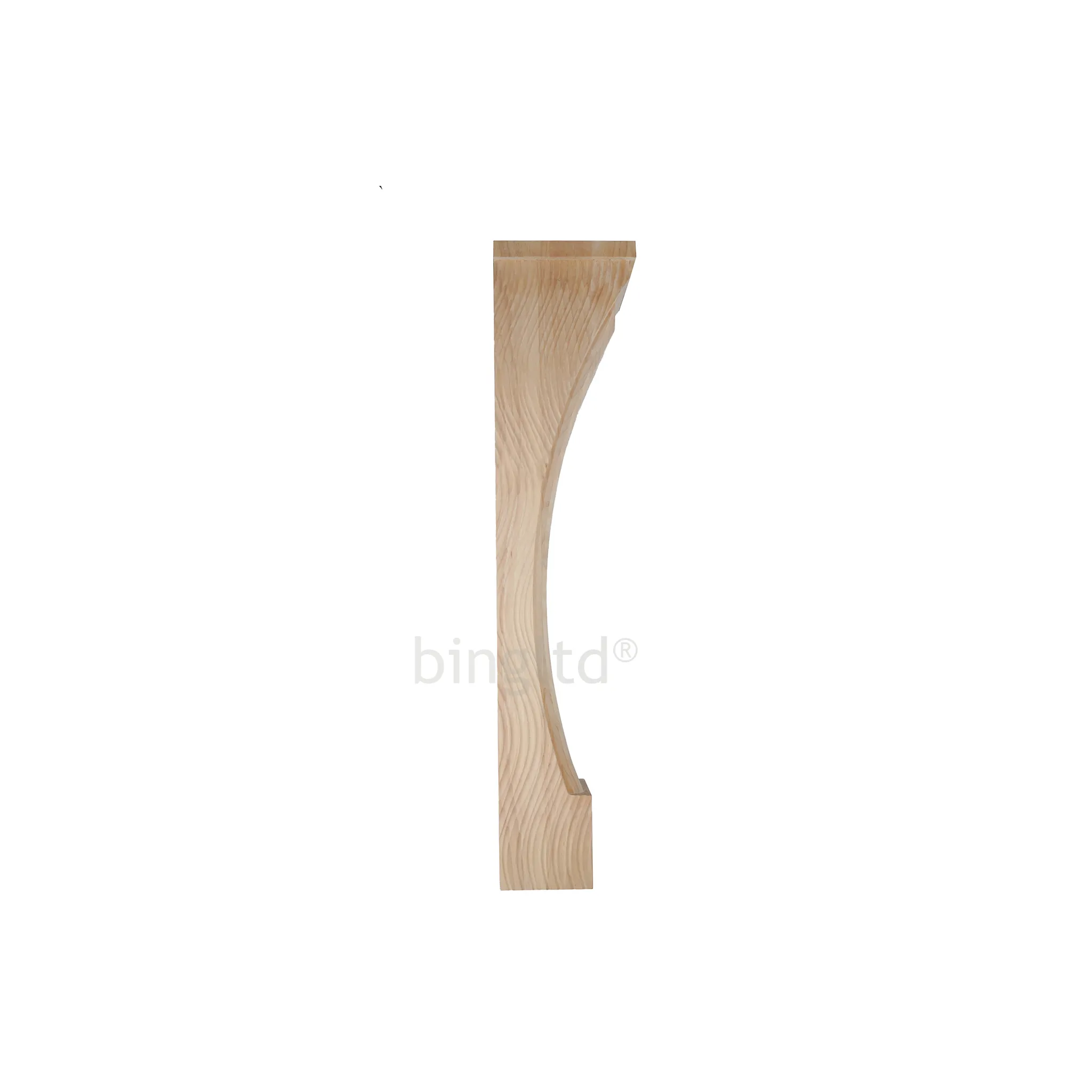 bingltd - 35.5" Ripples Style Mantel Fireplace Leg Corbel (FL-007-RW-UNF)