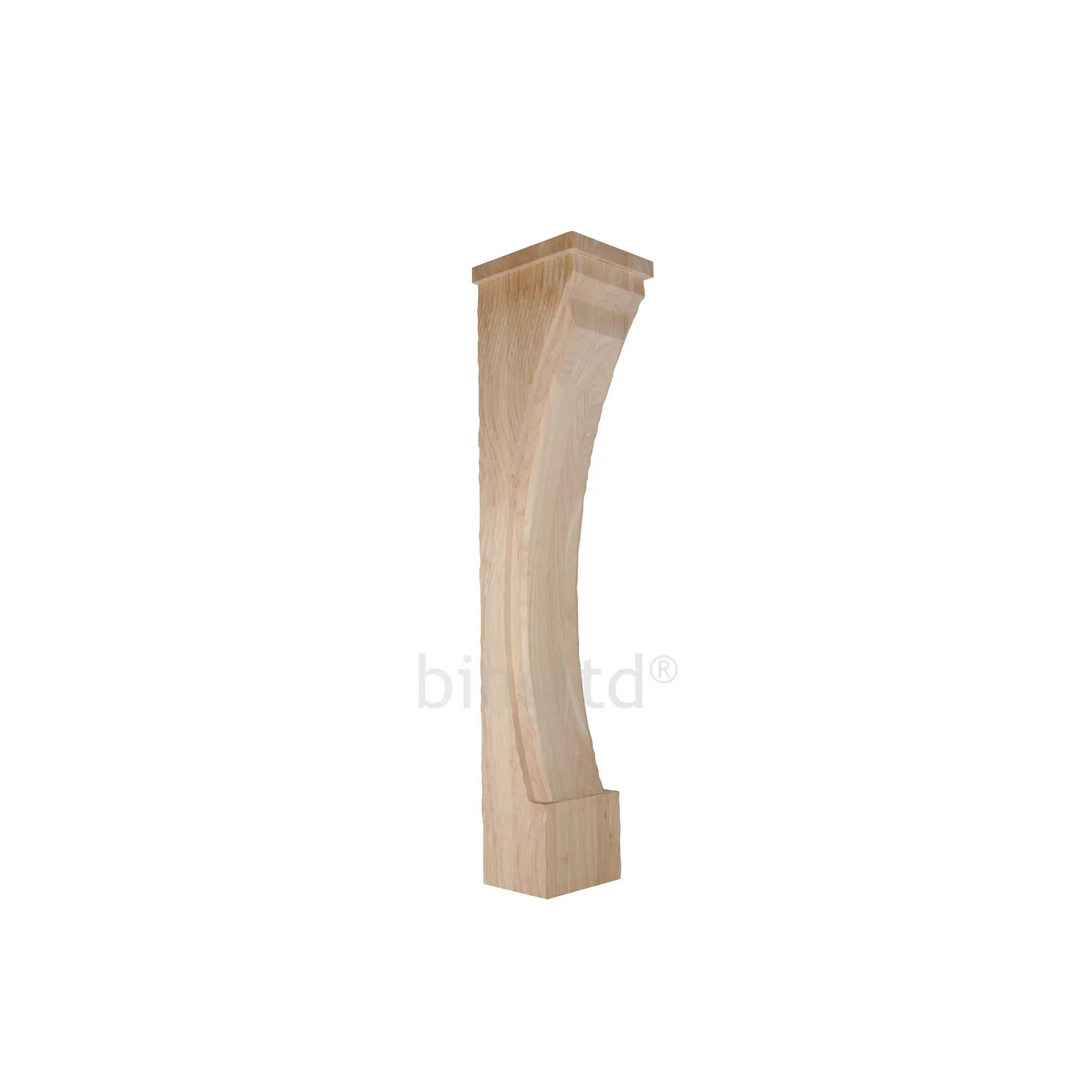 bingltd - 35.5" Ripples Style Mantel Fireplace Leg Corbel (FL-007-RW-UNF)