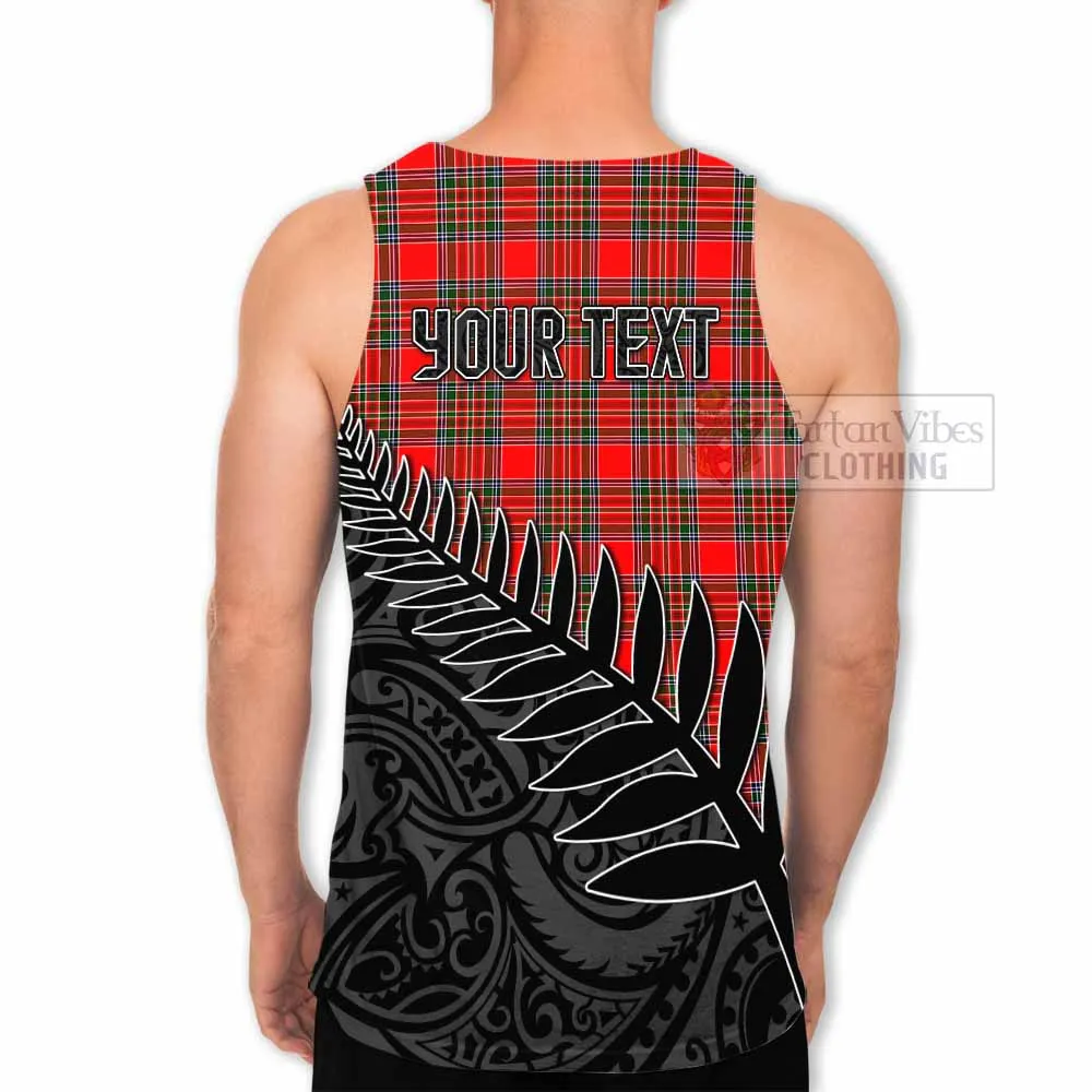 Binning Crest Tartan Men's Tank Top with New Zealand Silver Fern Half Style