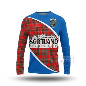 Binning Family Crest Tartan Long Sleeve T-Shirt Celebrate Saint Andrew's Day in Style