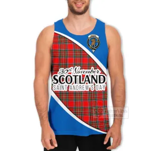 Binning Family Crest Tartan Men's Tank Top Celebrate Saint Andrew's Day in Style