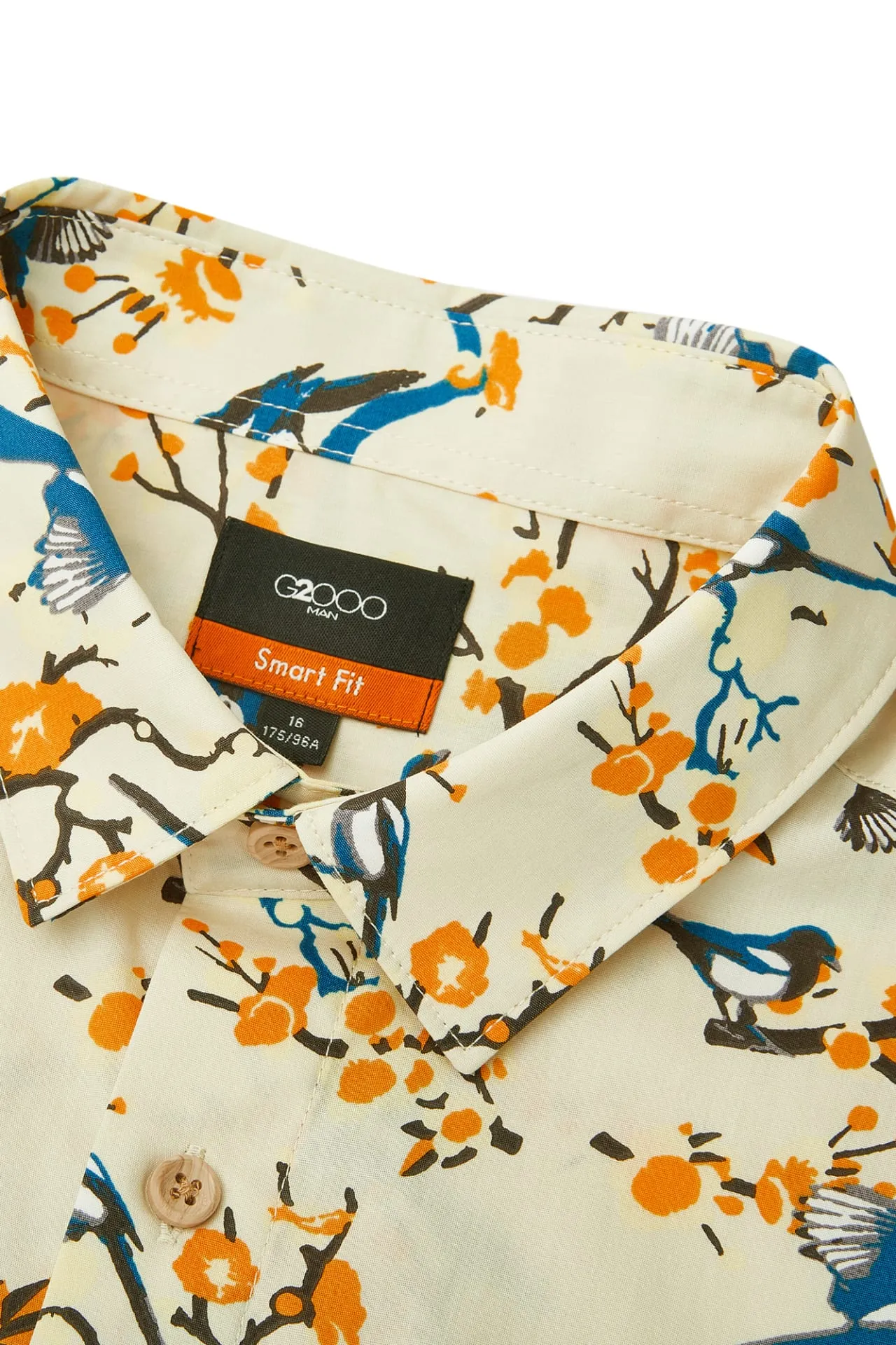 Bird Print Casual Short Sleeve Shirt