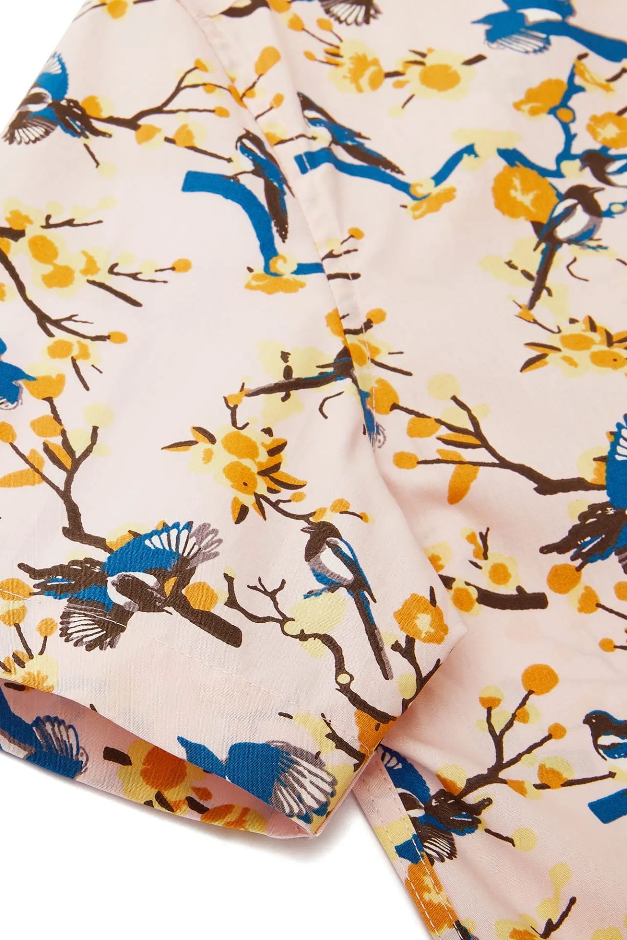 Bird Print Casual Short Sleeve Shirt