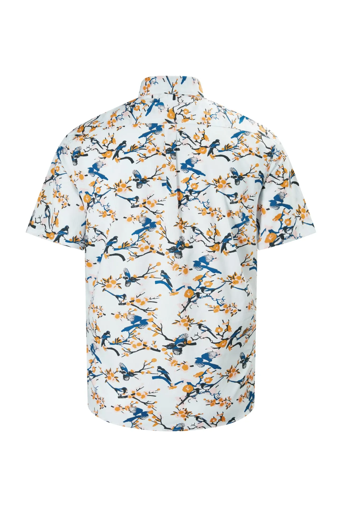 Bird Print Casual Short Sleeve Shirt