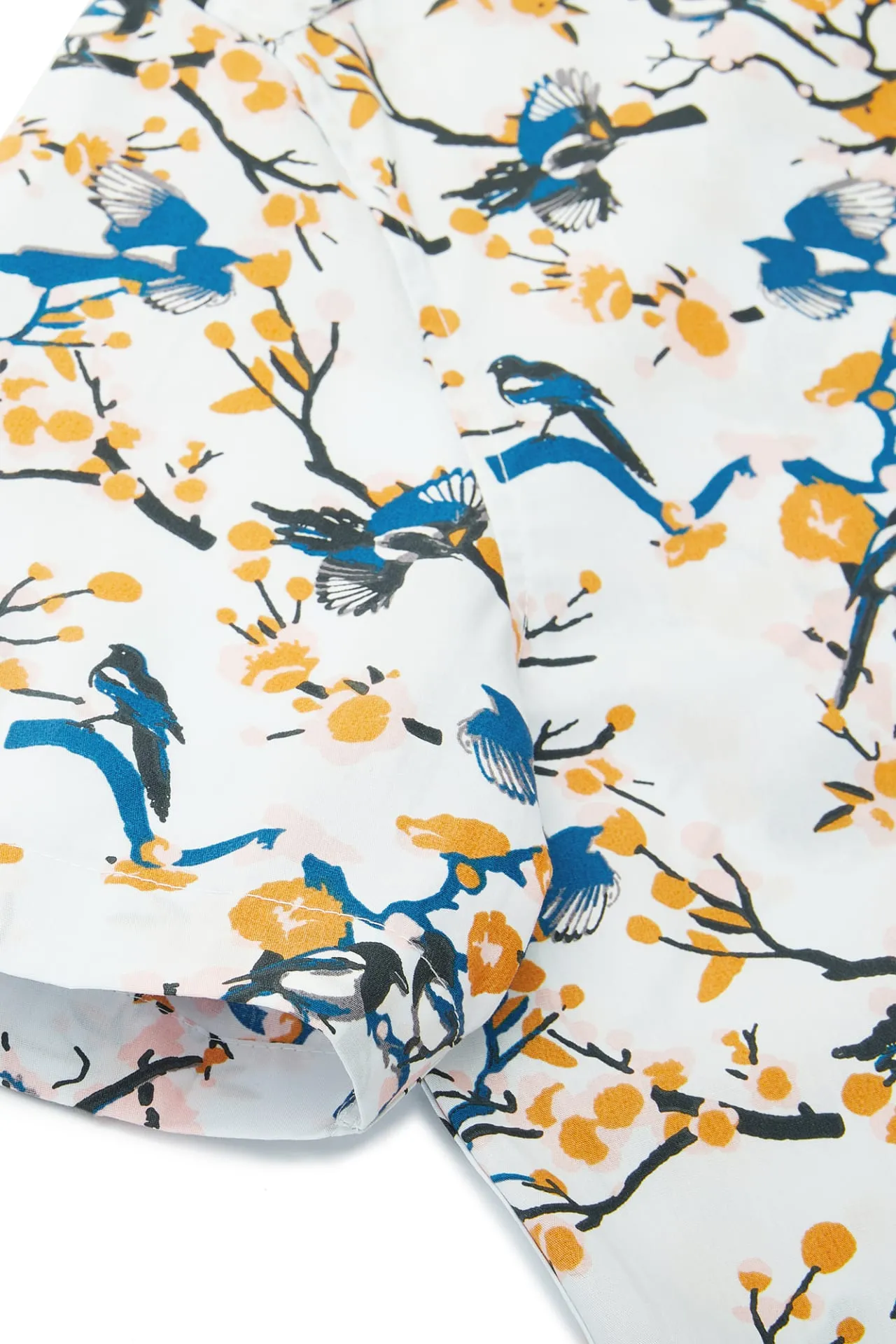 Bird Print Casual Short Sleeve Shirt