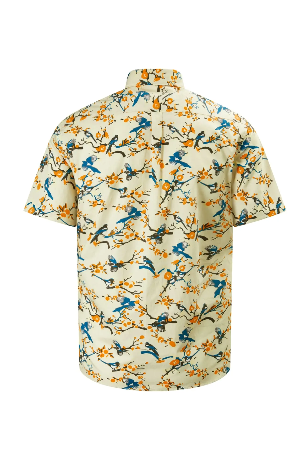 Bird Print Casual Short Sleeve Shirt