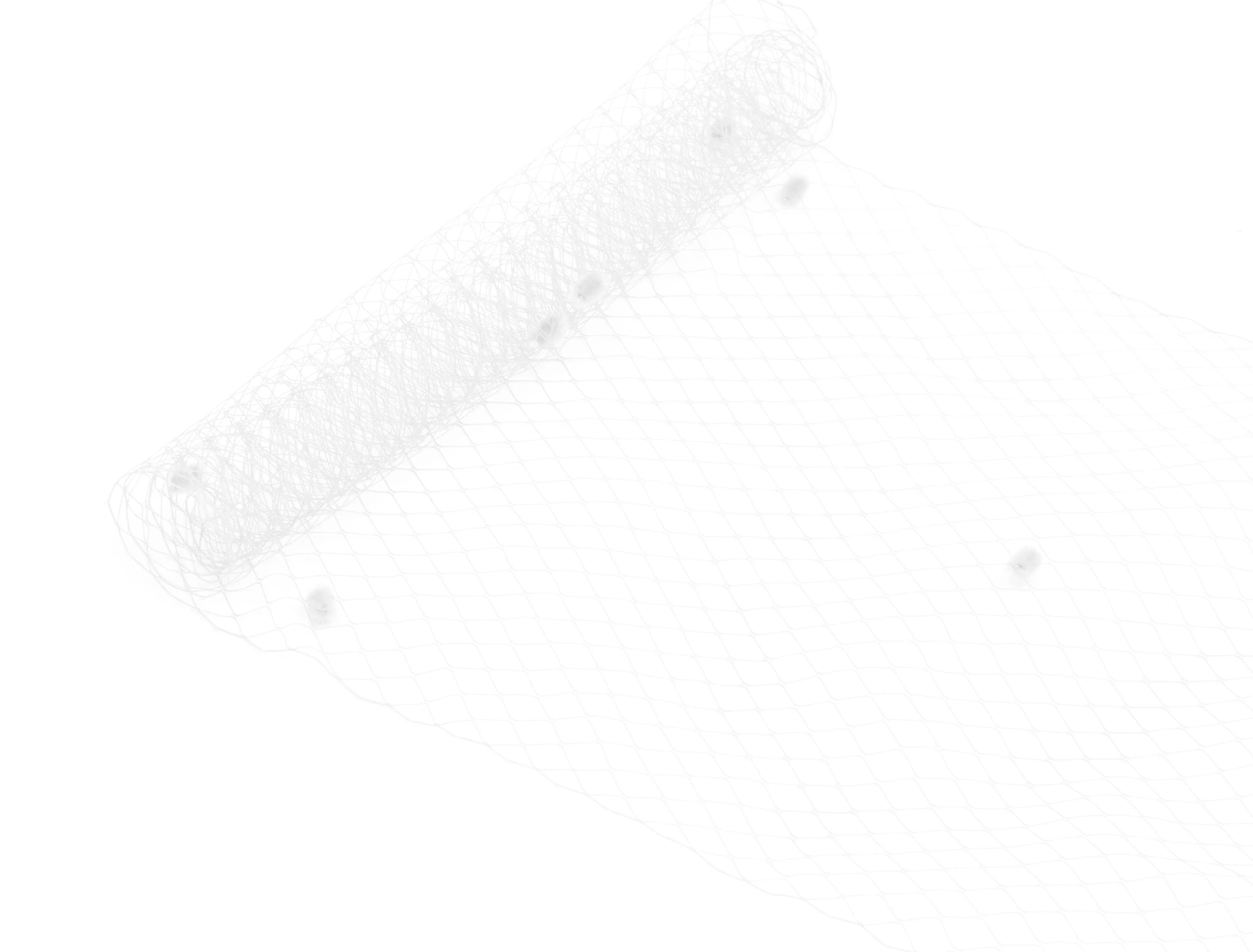 Birdcage Veil Netting with Dots, 10" Wide, Sold by the Yard  - White