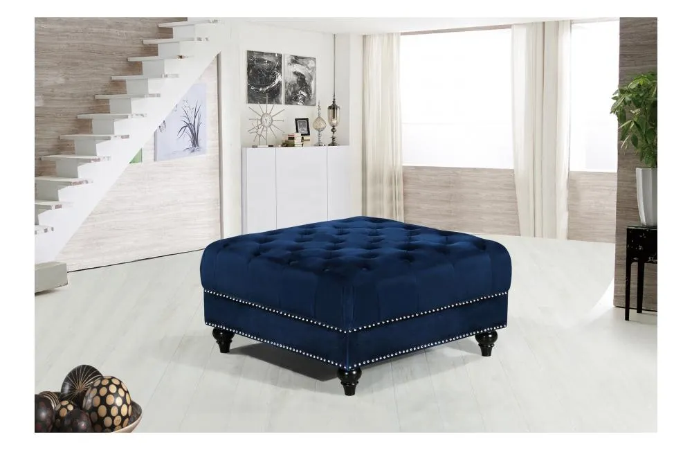 Birdie Navy Ottoman