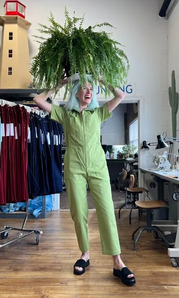 Birds of North America Nonpareil Jumpsuit - Avocado (Online Exclusive)