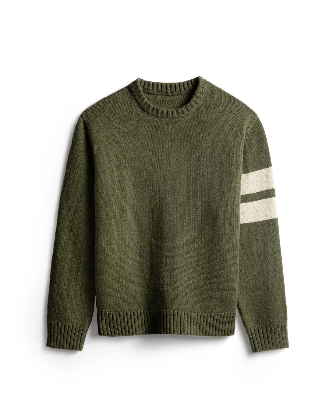 Birdwell Comp Stripe Sweater - OLIVE