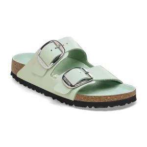 Birkenstock Arizona Big Buckle Slide Sandal (Women) - High Shine Surf Green Leather