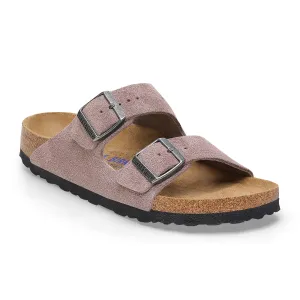 Birkenstock Arizona Soft Footbed Narrow Slide Sandal (Women) - Faded Purple Suede