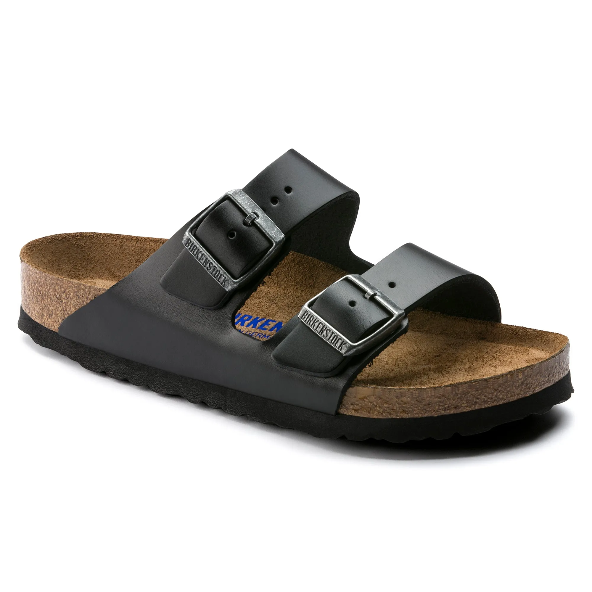 Birkenstock Arizona Soft Footbed Smooth Leather Color: Amalfi Black