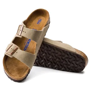 Birkenstock Arizona Soft Footbed Suede Leather Color: Taupe