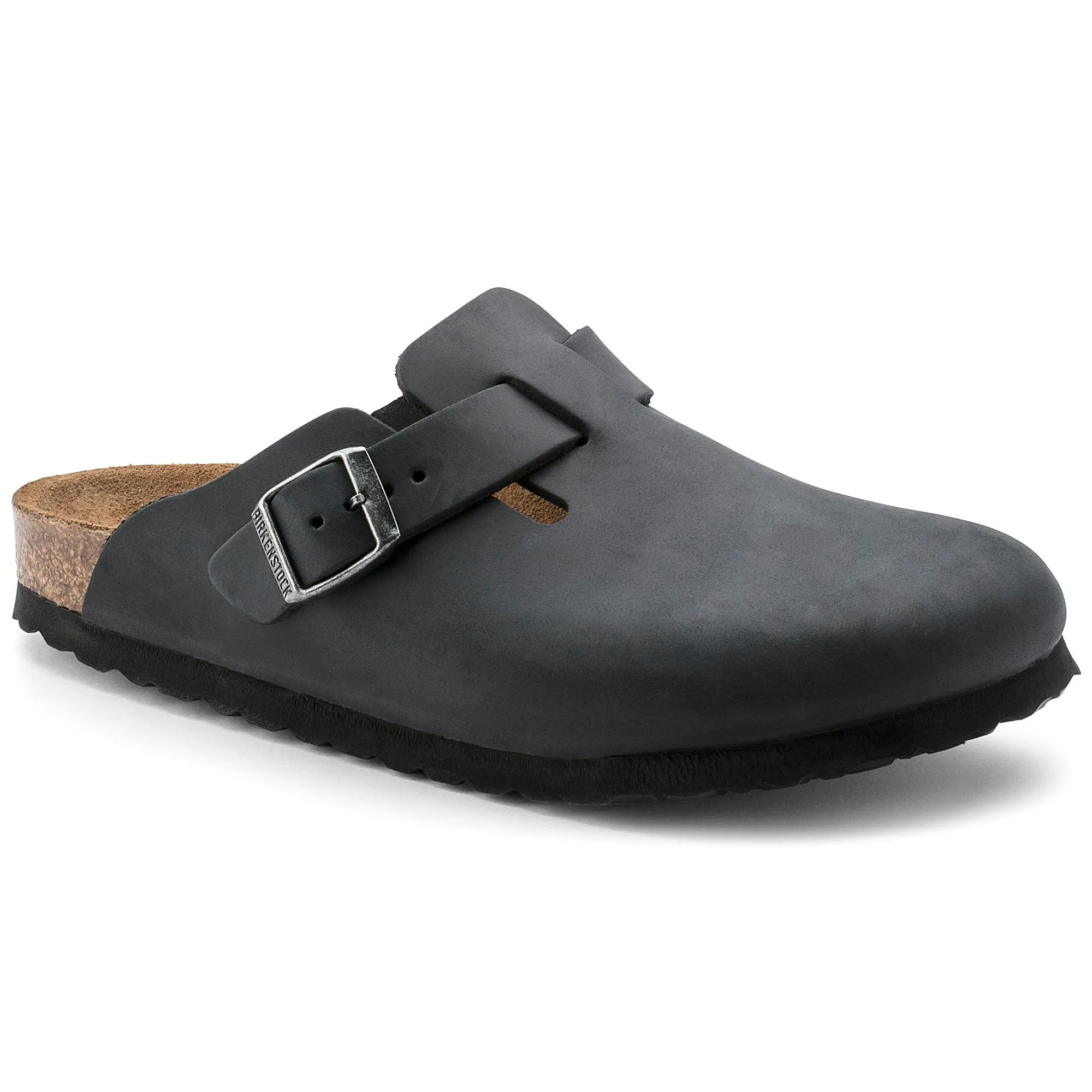 Birkenstock Boston Oiled Leather Color: Black