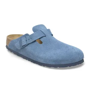 Birkenstock Boston Soft Footbed Clog (Women) - Elemental Blue Suede