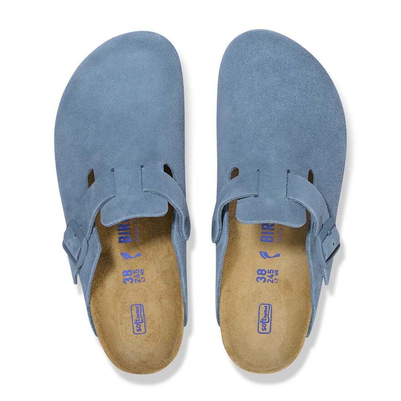 Birkenstock Boston Soft Footbed Clog (Women) - Elemental Blue Suede