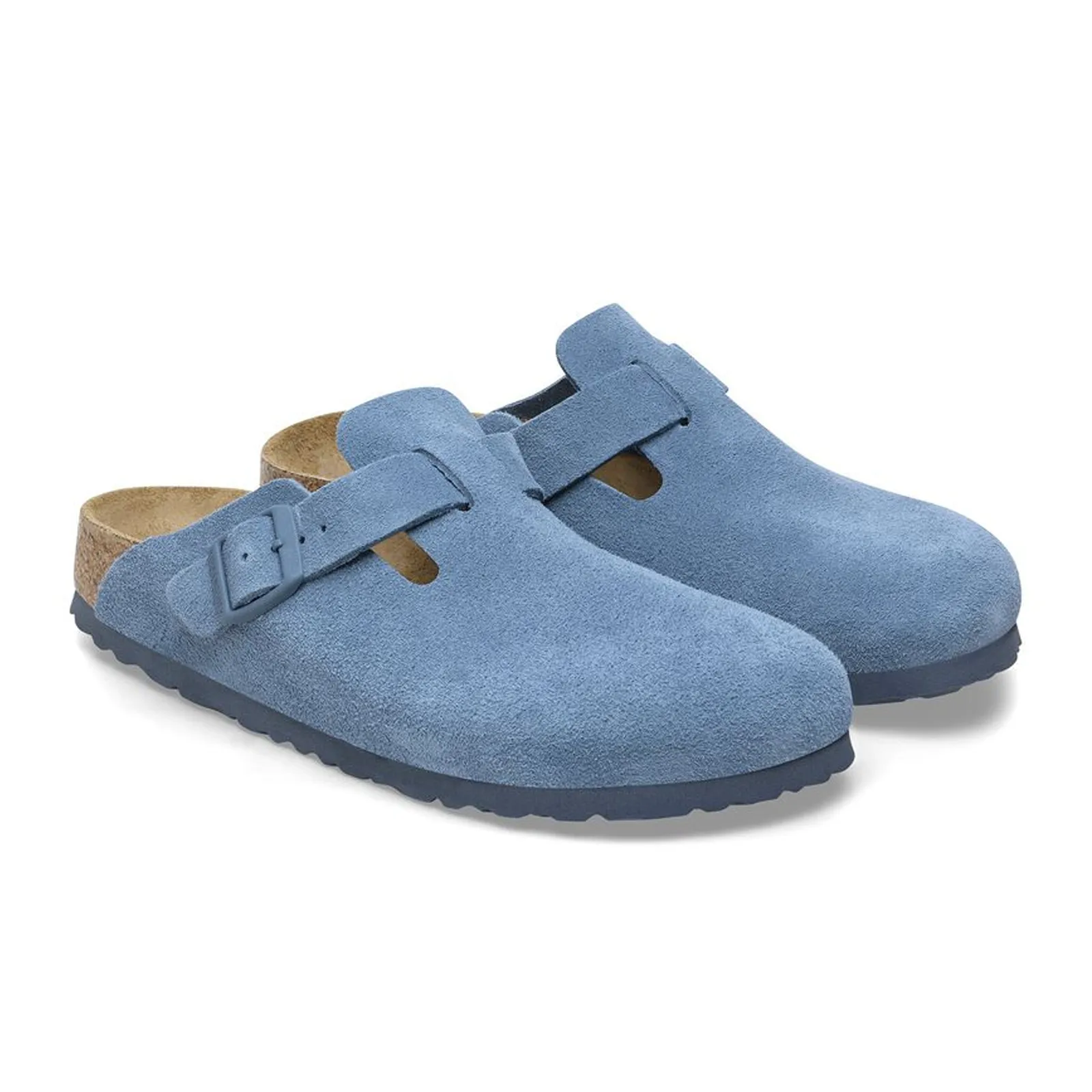 Birkenstock Boston Soft Footbed Clog (Women) - Elemental Blue Suede