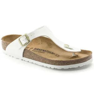 Birkenstock Gizeh Patent White Birko-Flor (Regular)