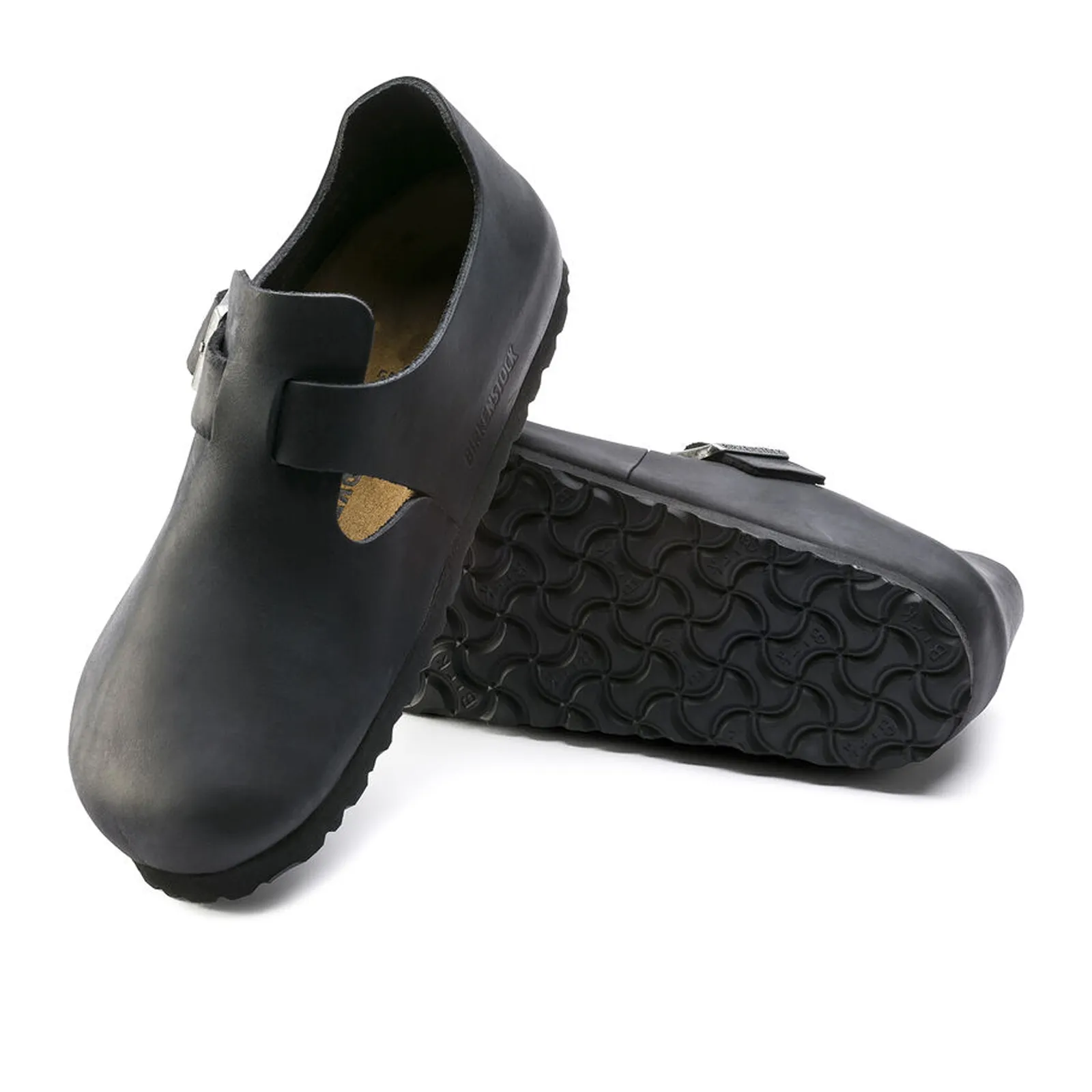 Birkenstock London Clog (Unisex) - Black Oiled Leather