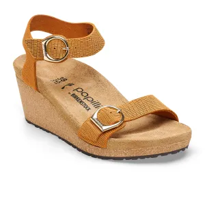 Birkenstock Soley Wedge Sandal (Women) - Embossed Burnt Orange Nubuck