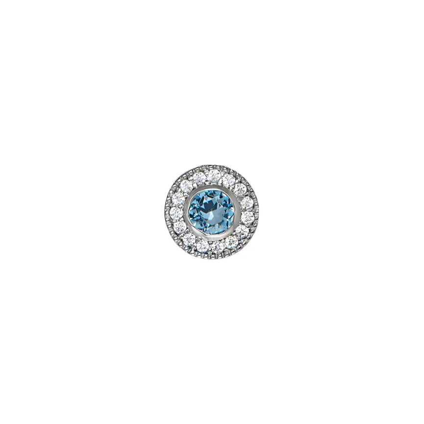 Birth Gems Blue Topaz Necklace Charm