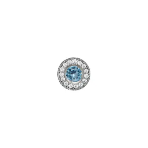 Birth Gems Blue Topaz Necklace Charm