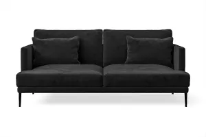 Bisceglie 2 Seater Sofa Black Velvet