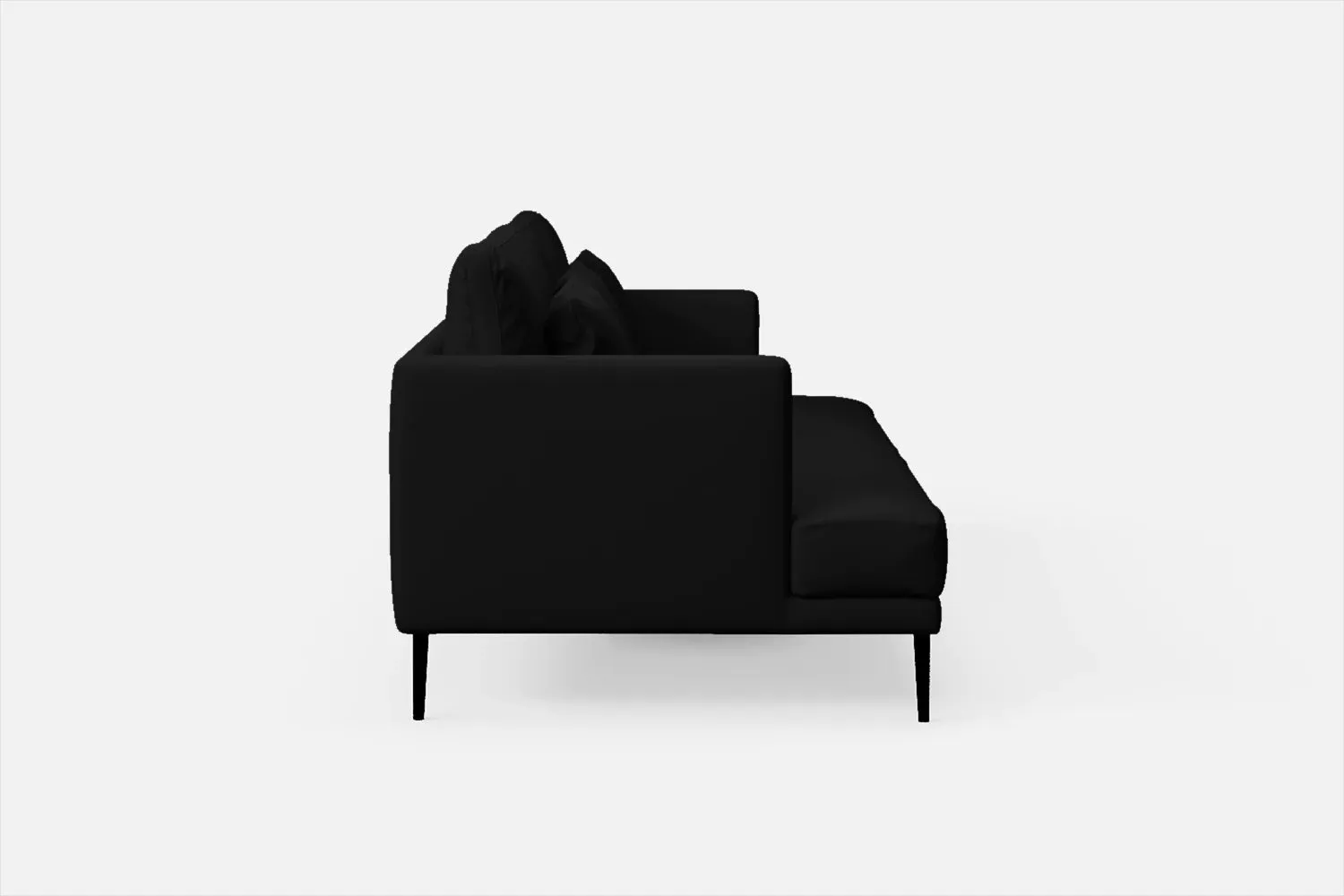 Bisceglie 3 Seater Sofa Black Leather