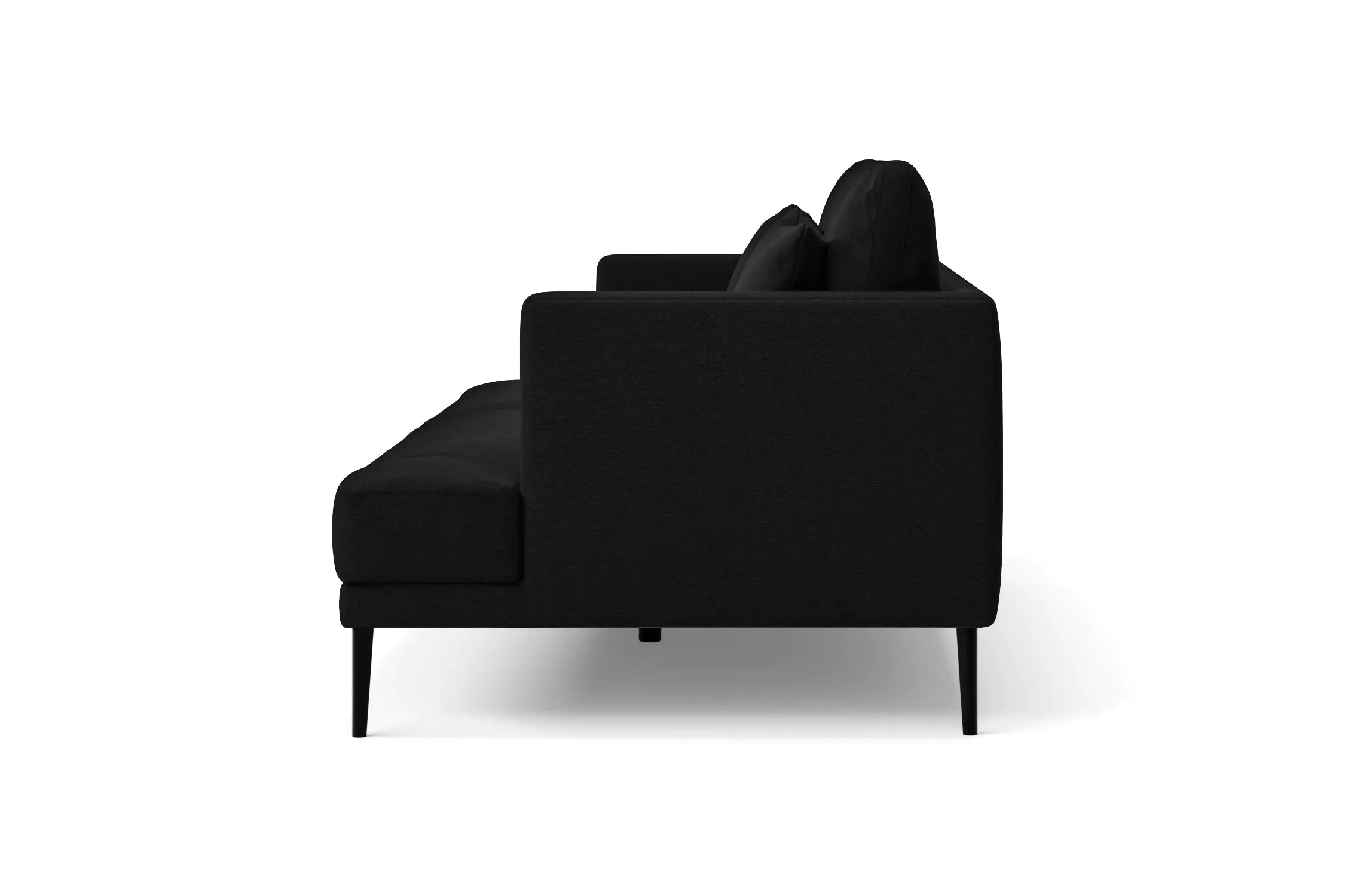 Bisceglie 4 Seater Sofa Black Linen Fabric