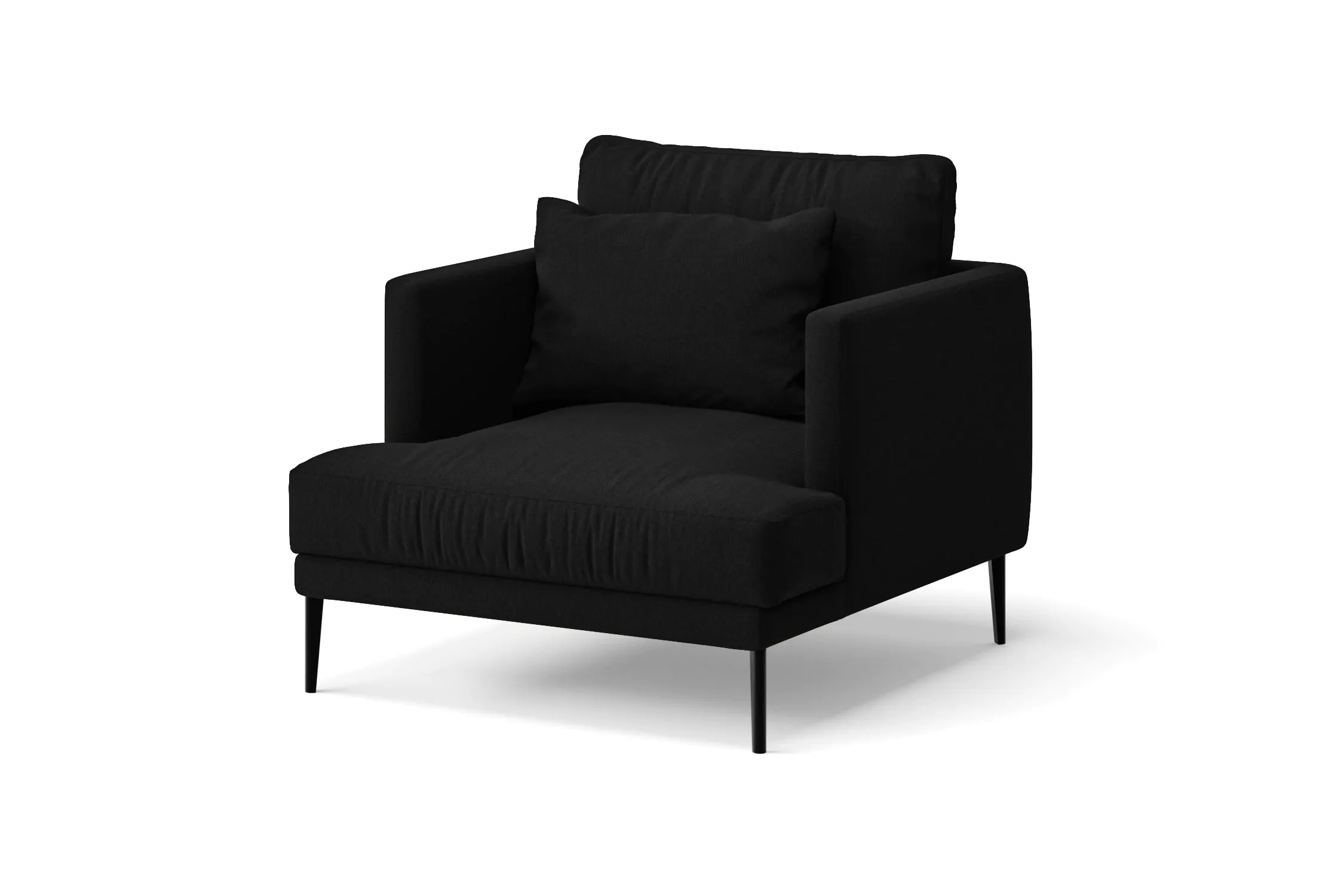 Bisceglie Armchair Black Linen Fabric