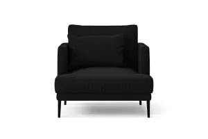 Bisceglie Armchair Black Linen Fabric