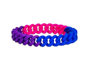 Bisexual Chain Link Silicone Bracelets